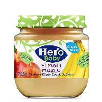 پوره ارگانیک سیب و موز هرو بیبی  125 گرم Hero Baby elmali muz puresi
