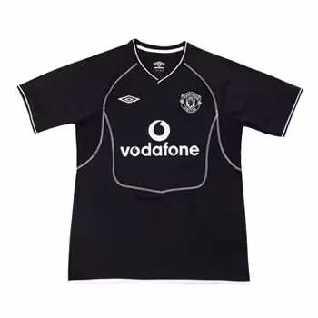 پیراهن آستین کوتاه نوستالژی منچستر یونایتد فصل 2001 رنگ مشکی - کیت اول