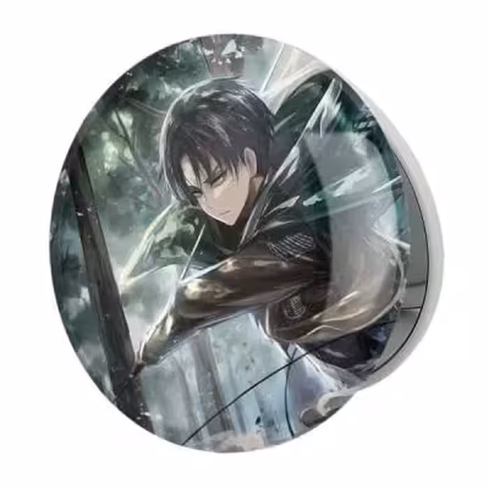آینه جیبی خندالو طرح لیوای انیمه اتک آن تایتان Attack on Titan مدل تاشو کد 18625