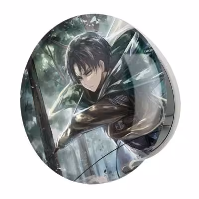 آینه جیبی خندالو طرح لیوای انیمه اتک آن تایتان Attack on Titan مدل تاشو کد 18625