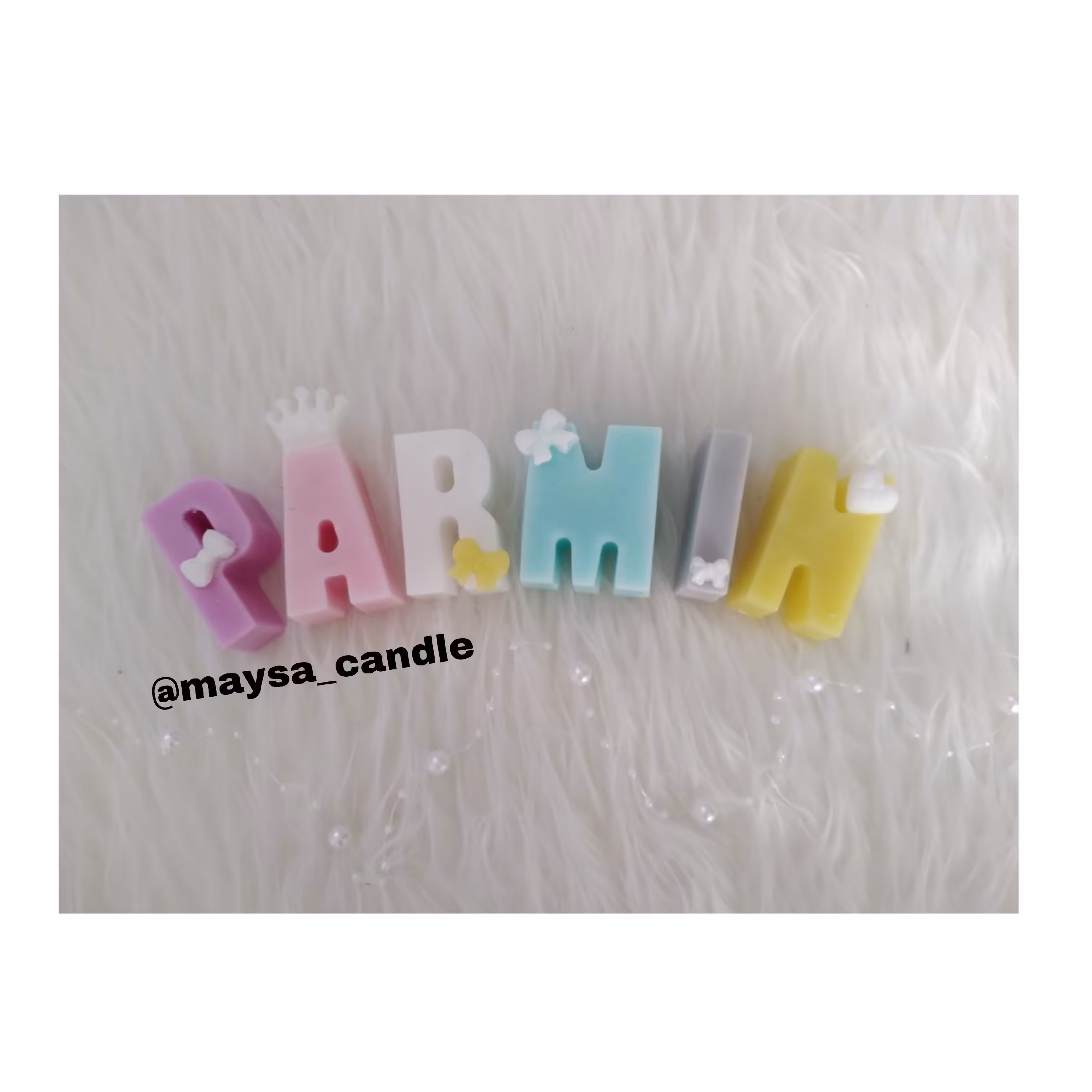 شمع حروف  اسم