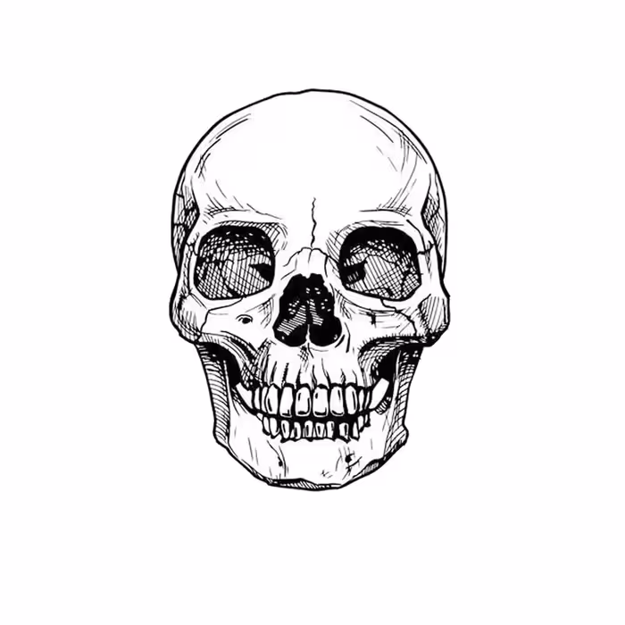 استیکر تزئینی موبایل طرح اسکلت کد 362