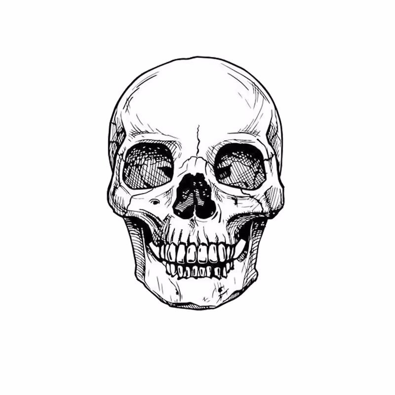 استیکر تزئینی موبایل طرح اسکلت کد 362