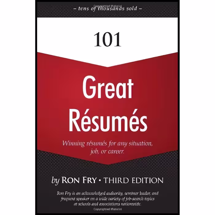 کتاب زبان اصلی  Great Resumes Ron Frys How to Study Program