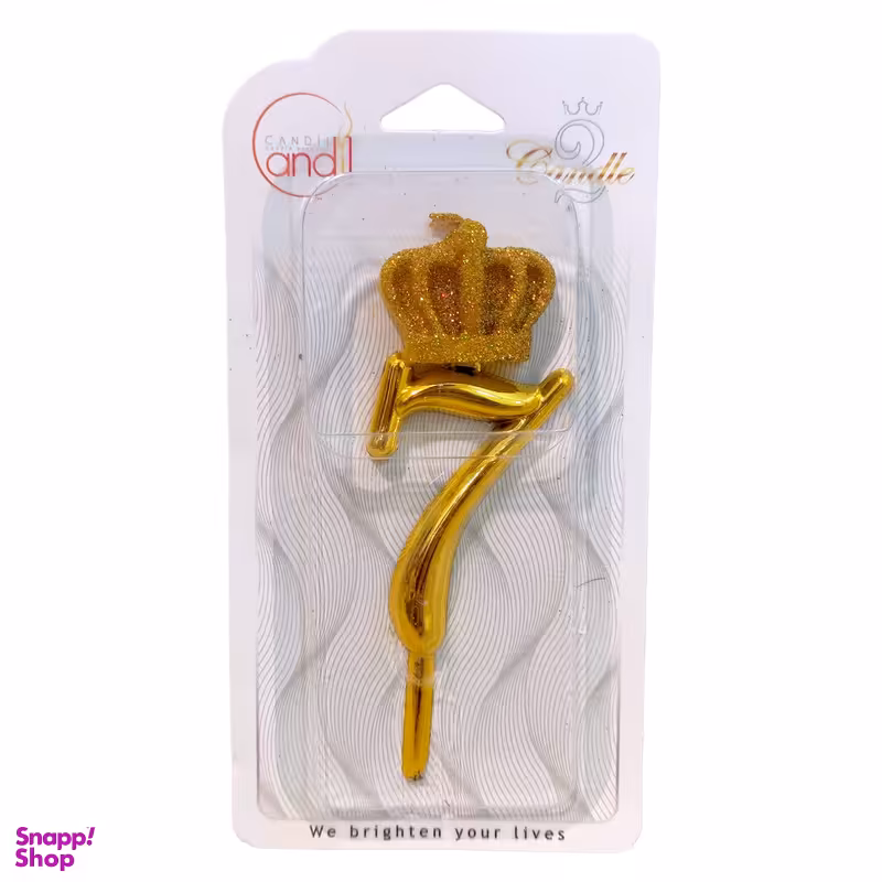 شمع تولد مدل تاج کینگ اکلیلی عدد 7