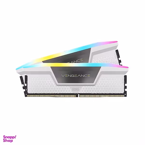 حافظه رم دو کاناله کورسیر مدل Vengeance RGB 6000MHz DDR5 White ظرفیت 64GB