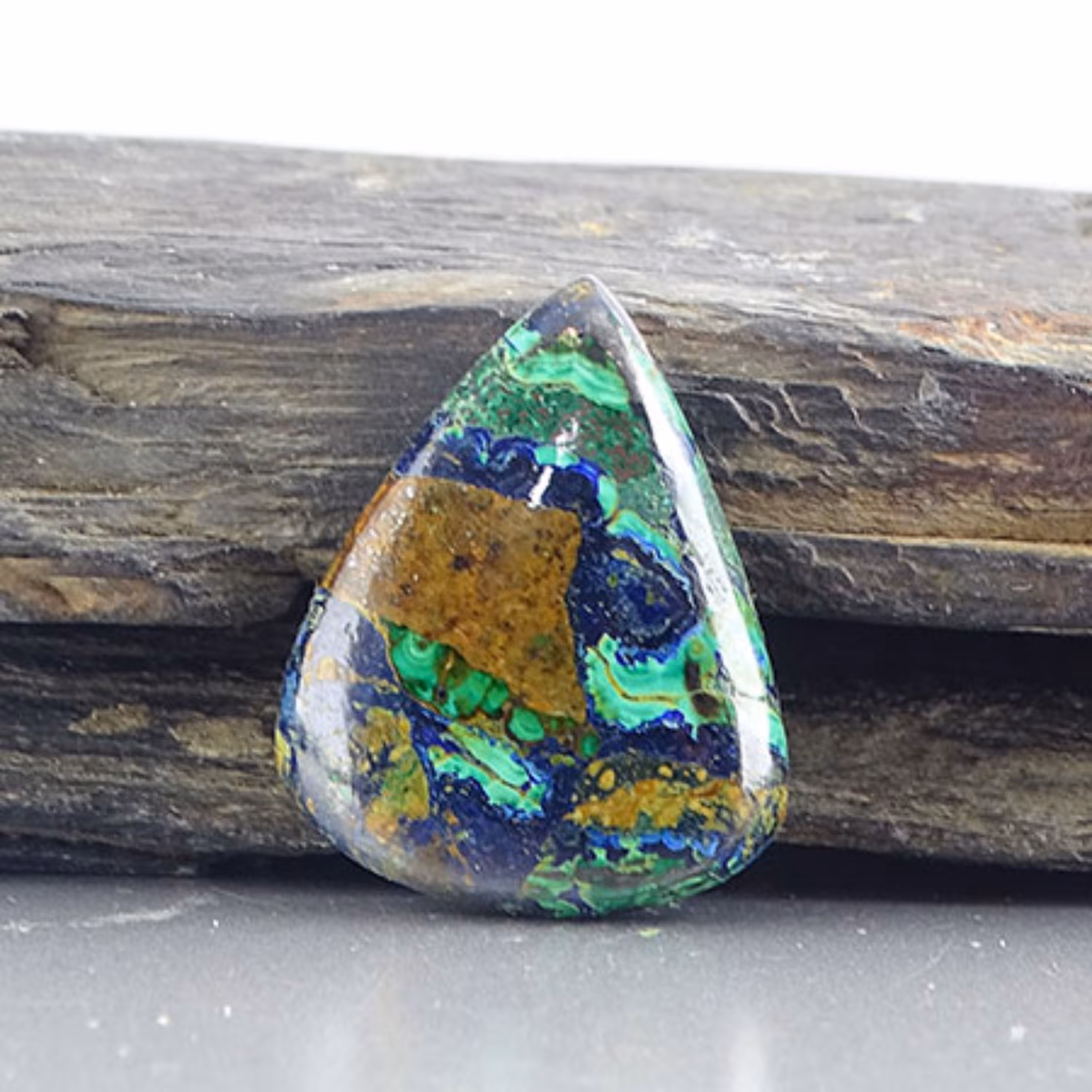 سنگ گردنبند آزوریت مالاکیت کنگو کد 46