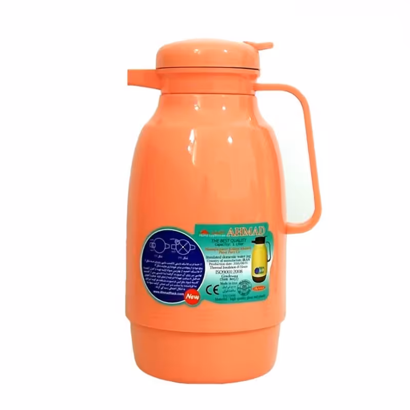 فلاسک یک لیتری احمد رنگ نارنجی