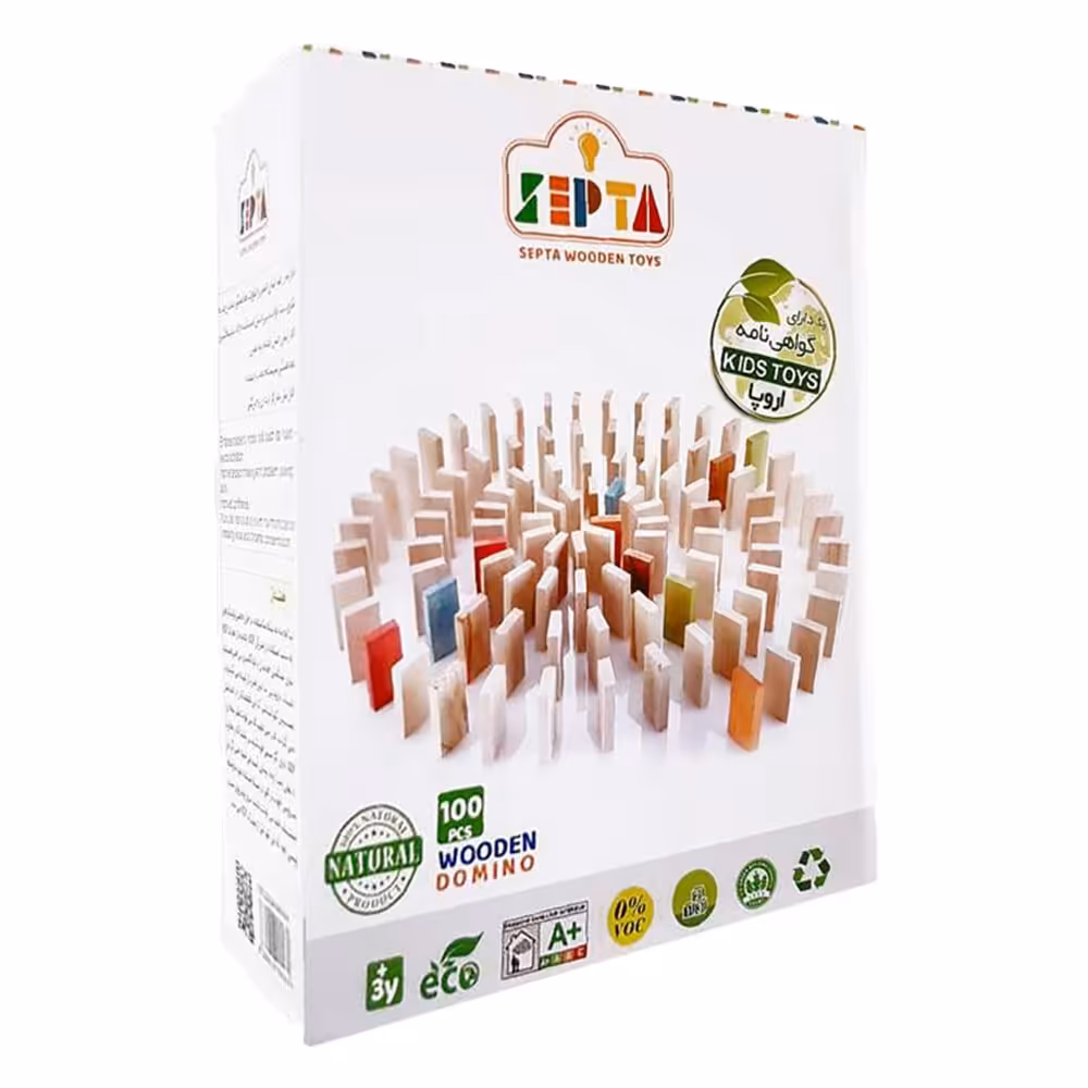 بازی دومینو 100قطعه چوبی سپتا