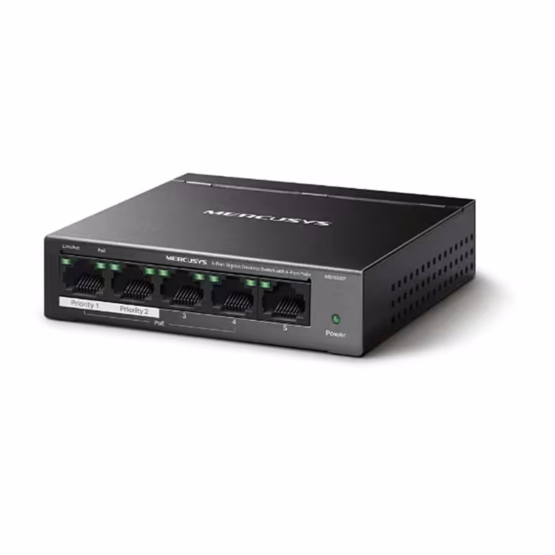 سوئیچ 5 پورت PoE گیگابیت مرکوسیس MS105GP