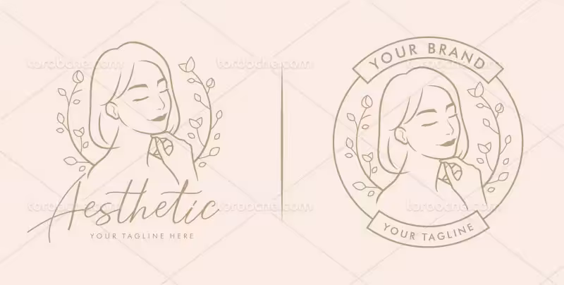 لوگو سالن زیبایی رنگی بانوان | گرافیک با طعم تربچه