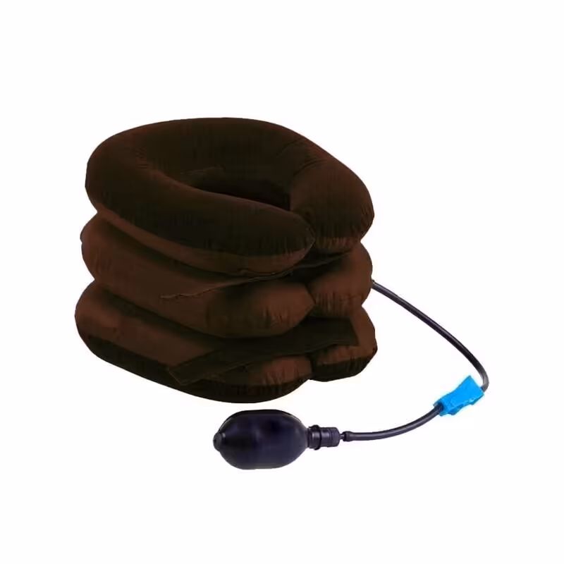 بالش دورگردنی طبی مدل تراکشن بادی-قهوه ای