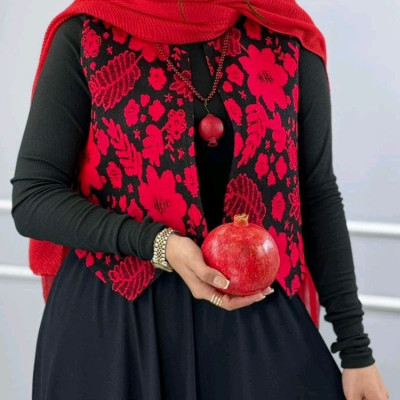 وست و دامن یلدایی مدل پریچهر(چهار تیکه)