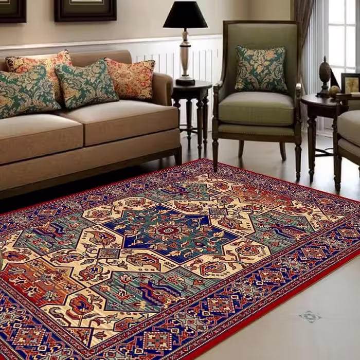 کاور فرش و روفرشی کشدار طرح سنتی جذاب 12 متری با بهترین کیفیت و چاپ کد 1115