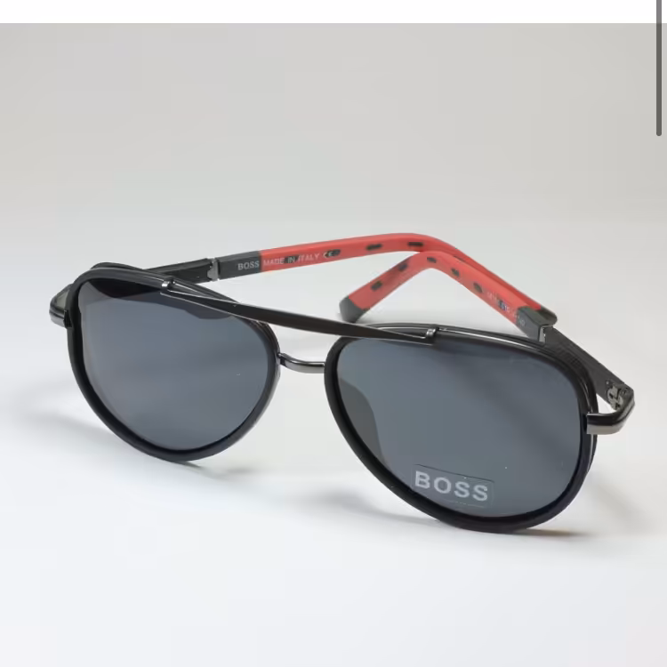 فریم عینک آفتابی فشن اسپرت خلبانی گرد BOSS 18156