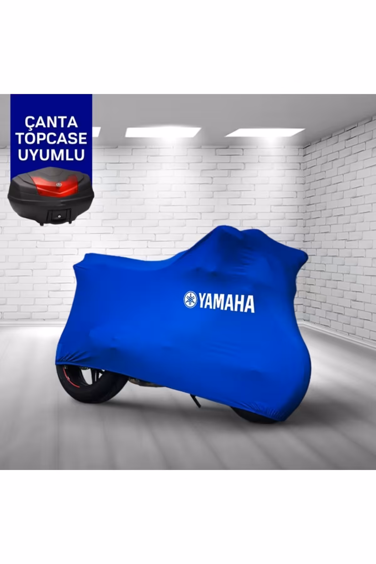 چادر موتورسیکلت YAMAHA X MAX 125 IRON ABS MOTORCYCLE TOPCASE LOGCASE با سبوس موتور آبی پارچه ای ULTRASHOP