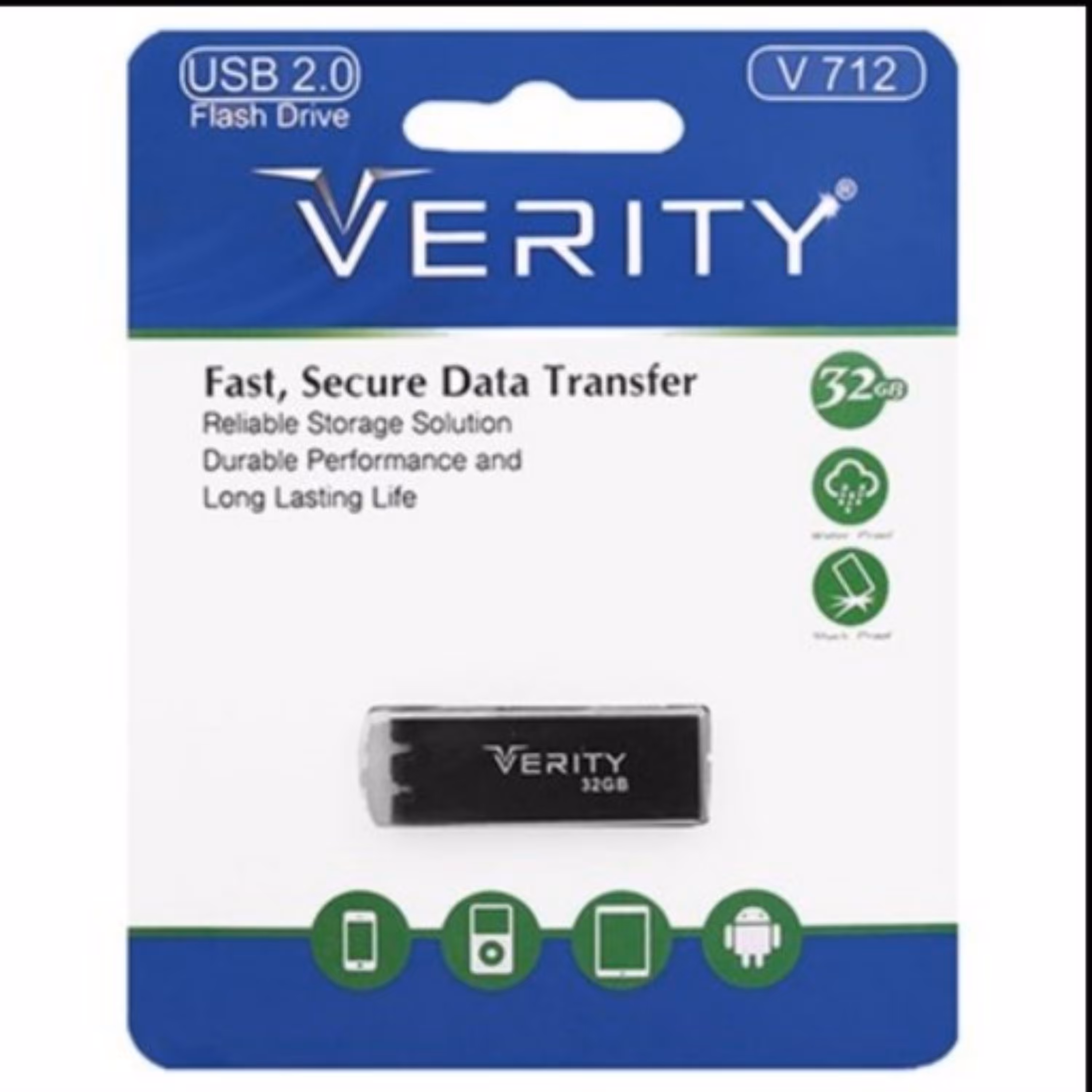 فلش 32GB Verity V712 با گارانتی مادام العمر
