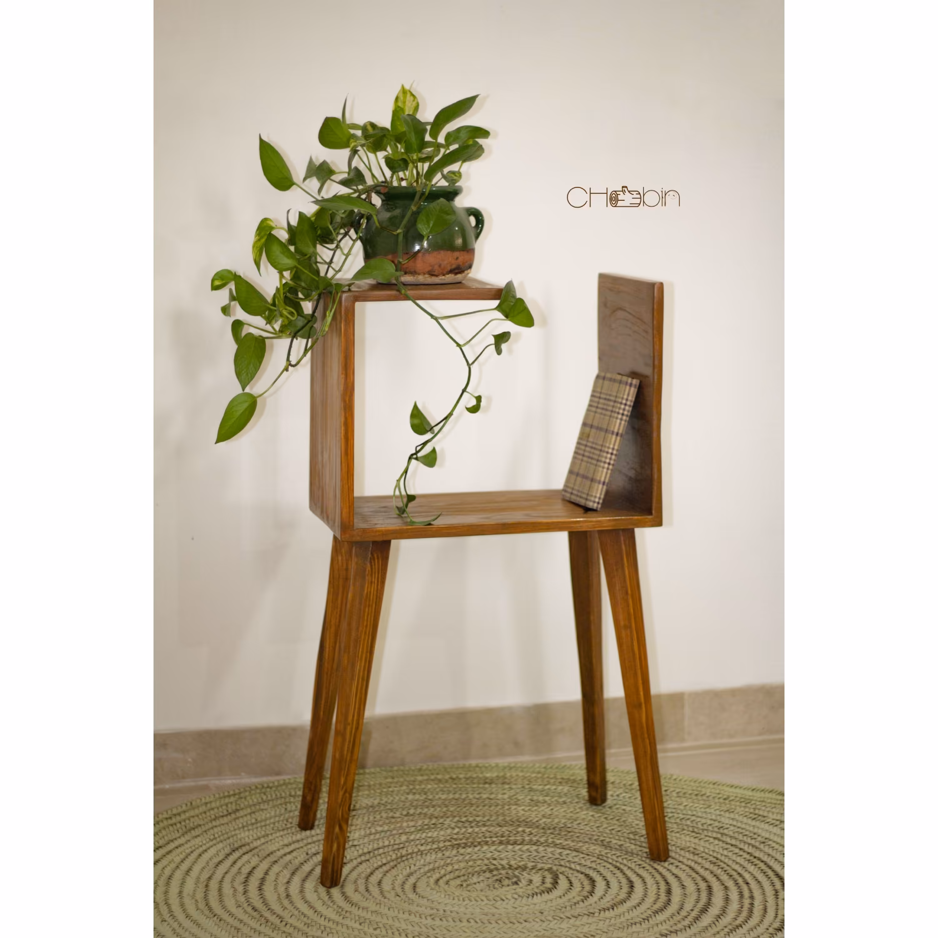 میز تلفن چوبی