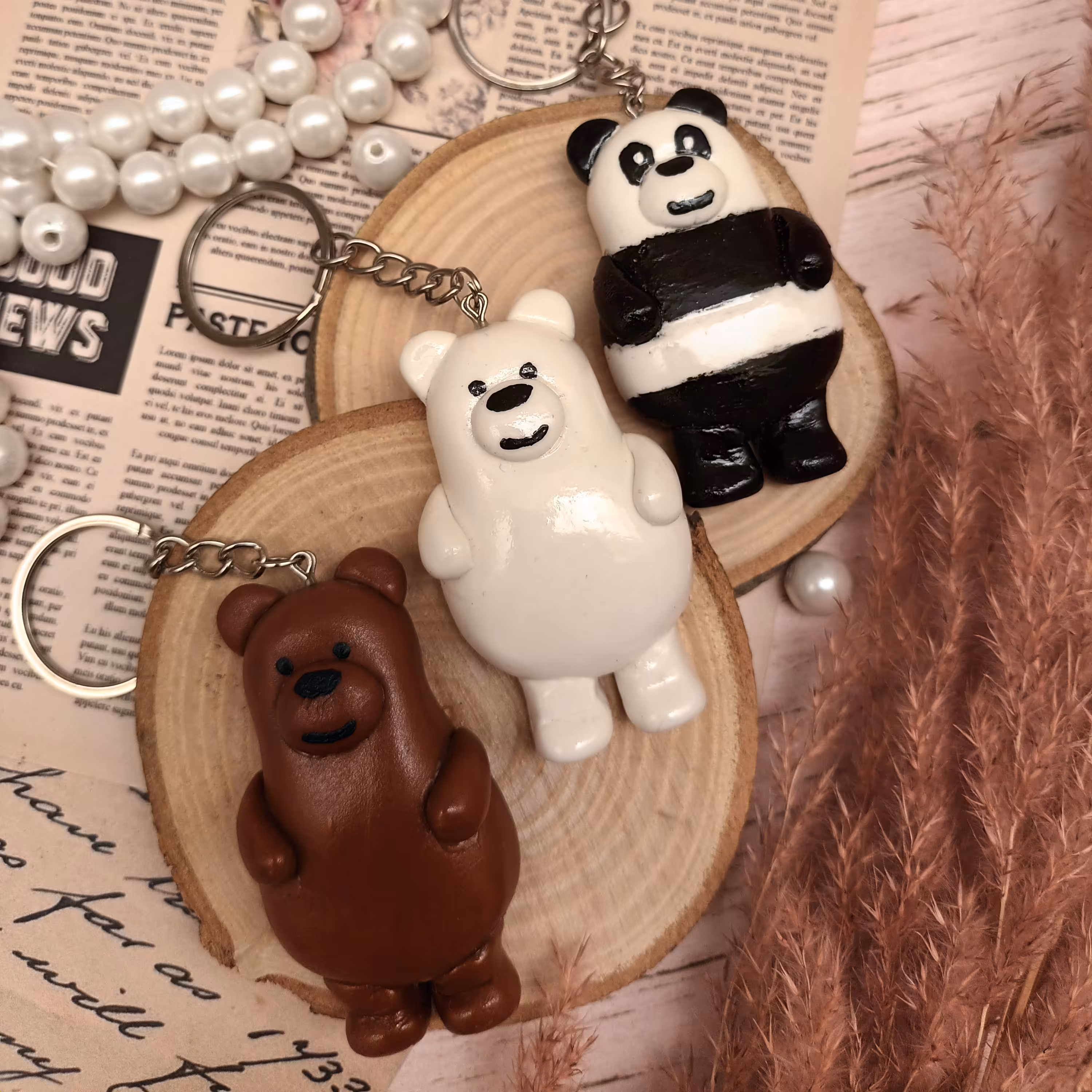 آویز کلید خرس های کله فندقی