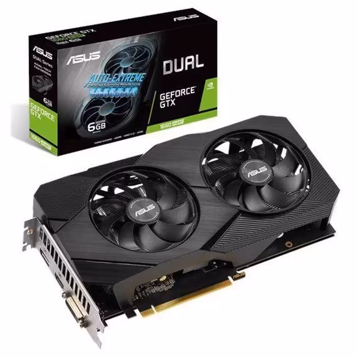 کارت گرافیک ایسوس مدل DUAL-GTX1660S-6G-EVO با حافظه 6 گیگابایت