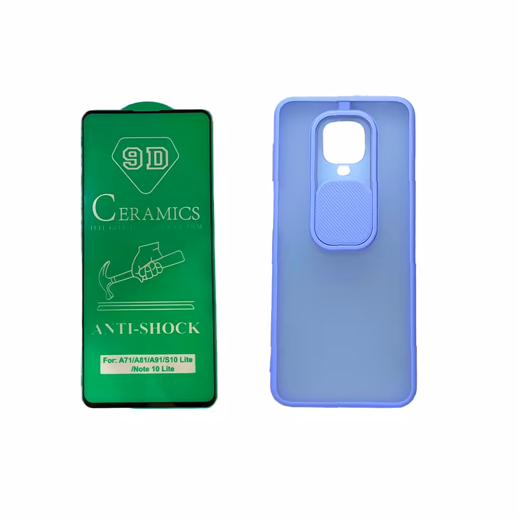 گارد وگلس گوشی اپل note 9s-note9pro طرح کشویی در چهار رنگ متنوع