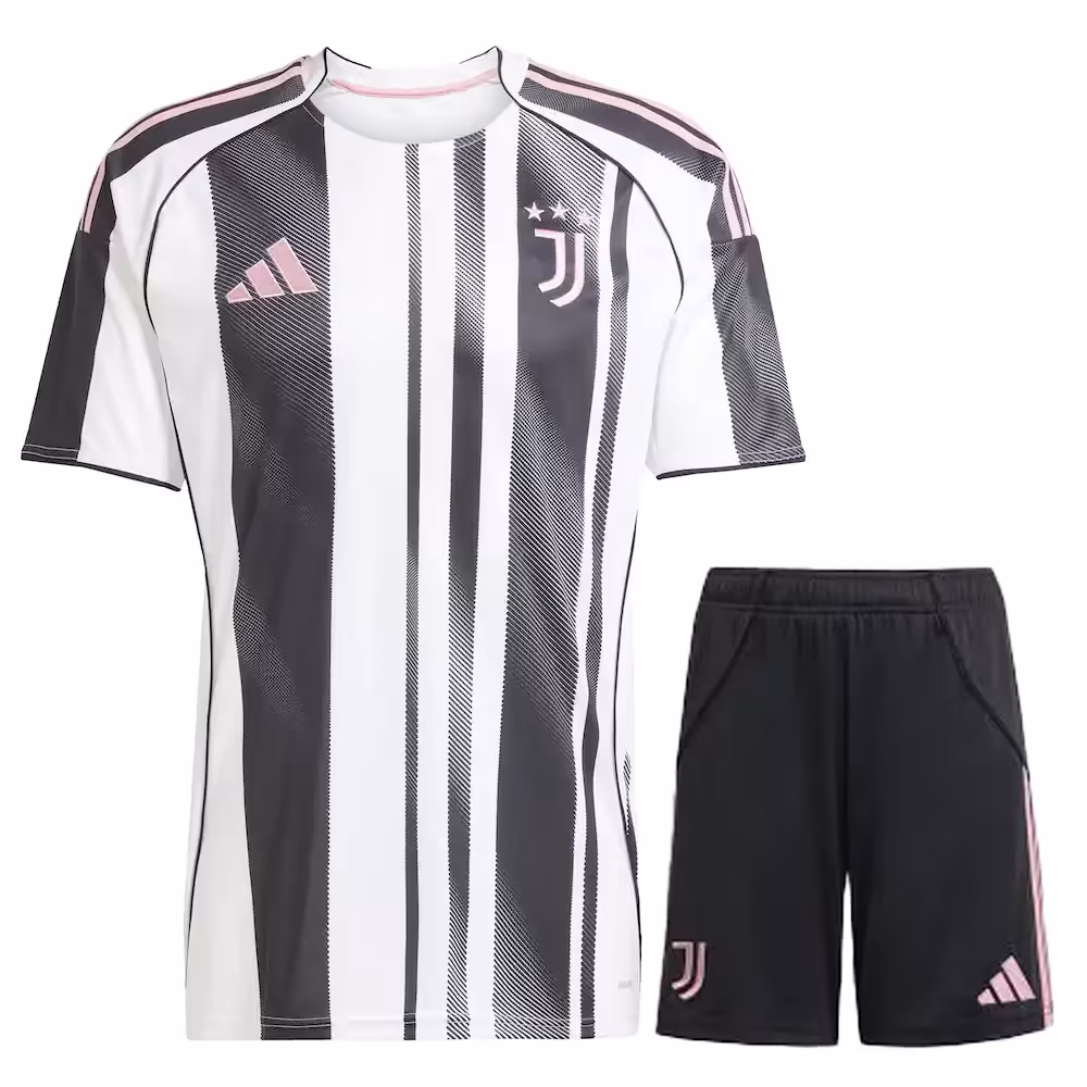 کیت اول یوونتوس 2026 ست پیراهن و شورت با لوگوی دوختی تایلندی