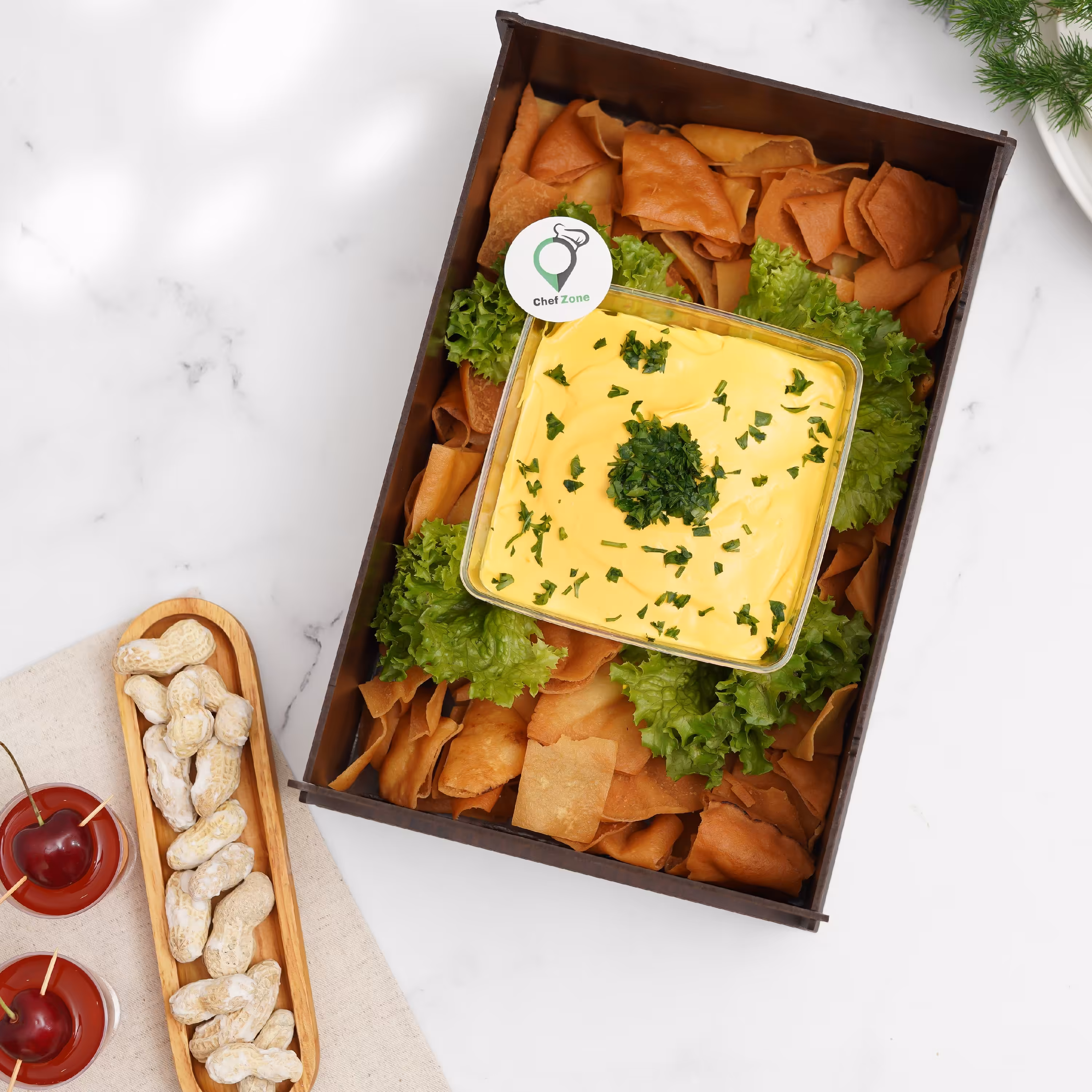 فینگرفود دیپ پنیر همراه با نان سرخ شده