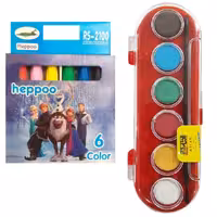 آبرنگ 6 رنگ مدل شقایق به همراه پاستل