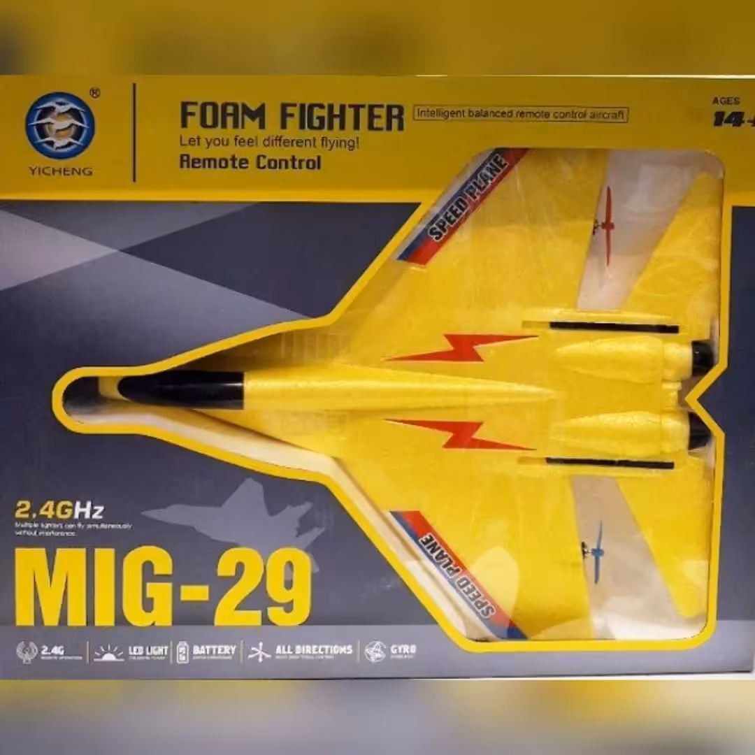 هواپیمای پروازی کنترلی میگ 29 فومی نشکن MIG29 برد حدود 100 متر