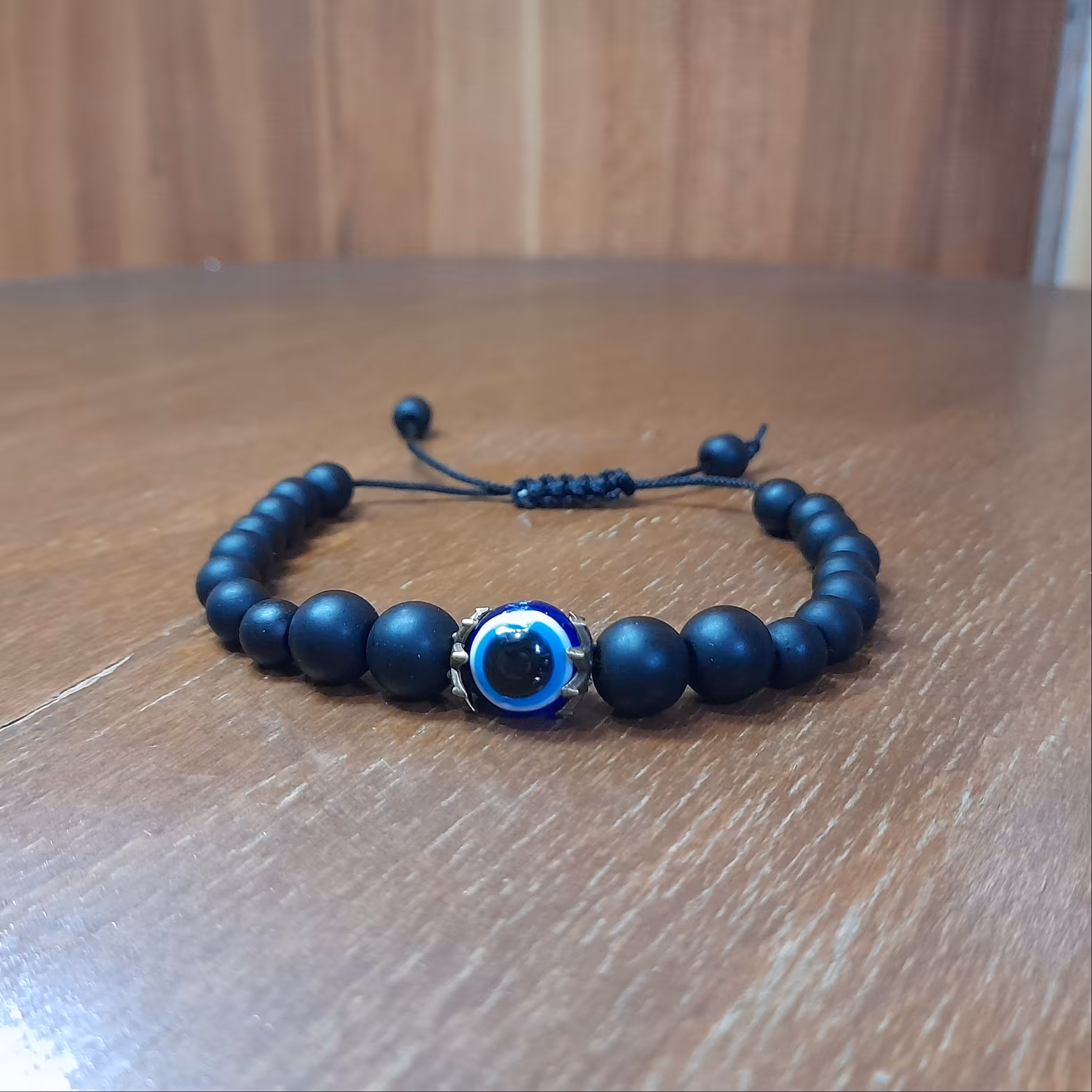 دستبند چشم نظر (دستبند چشم زخم ، دستبند اونیکس چشم نظر) با گره کشویی