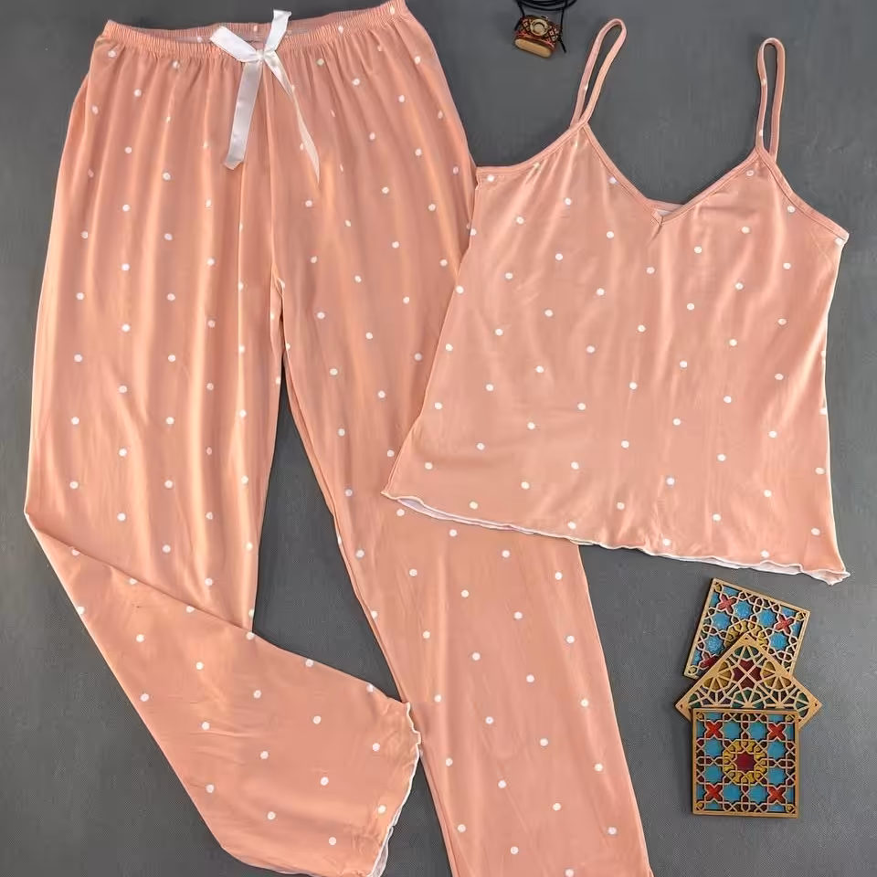 ست تاپ و شلوار نخ پنبه سایز بندی 6