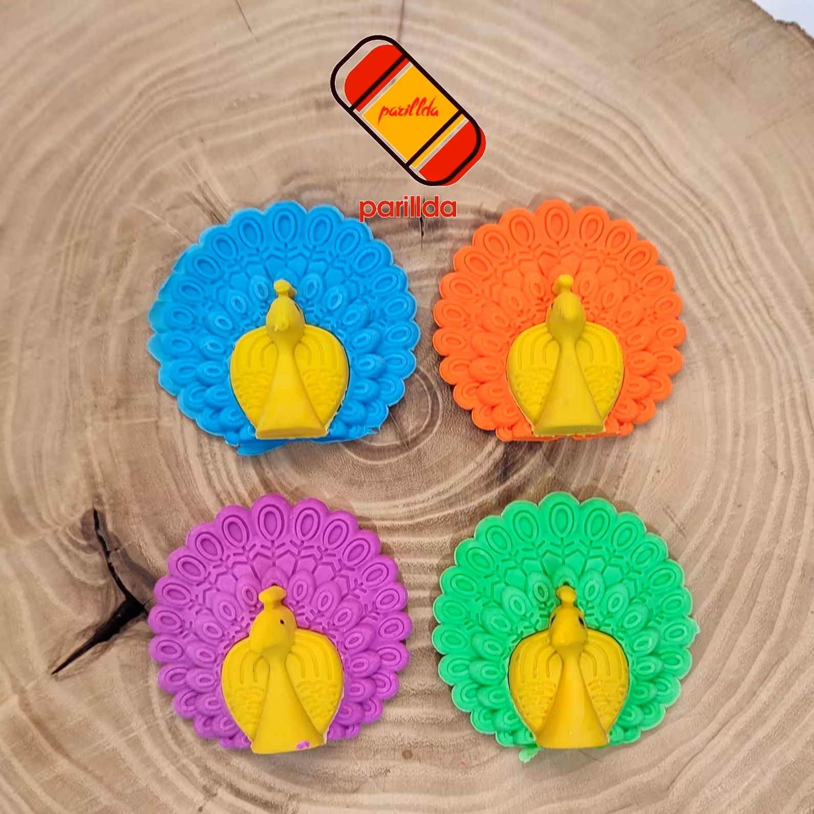 پاکن فانتزی طاووس در 4رنگ زیبا مناسب برای هدیه پاک کن