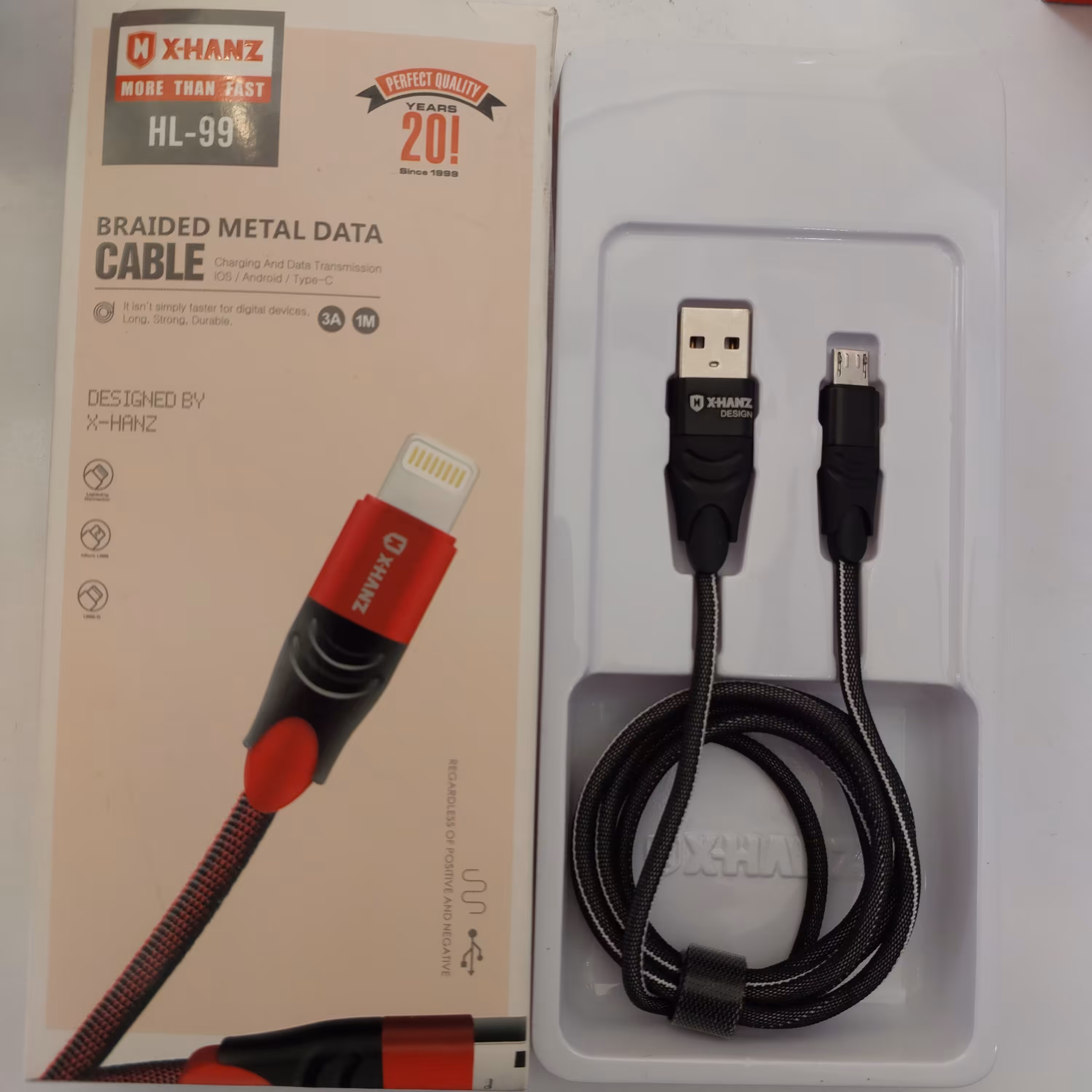 کابل میکرو مدل HL_99 کیفیت درجه یک با سری محکم و بدنه ی کنفی