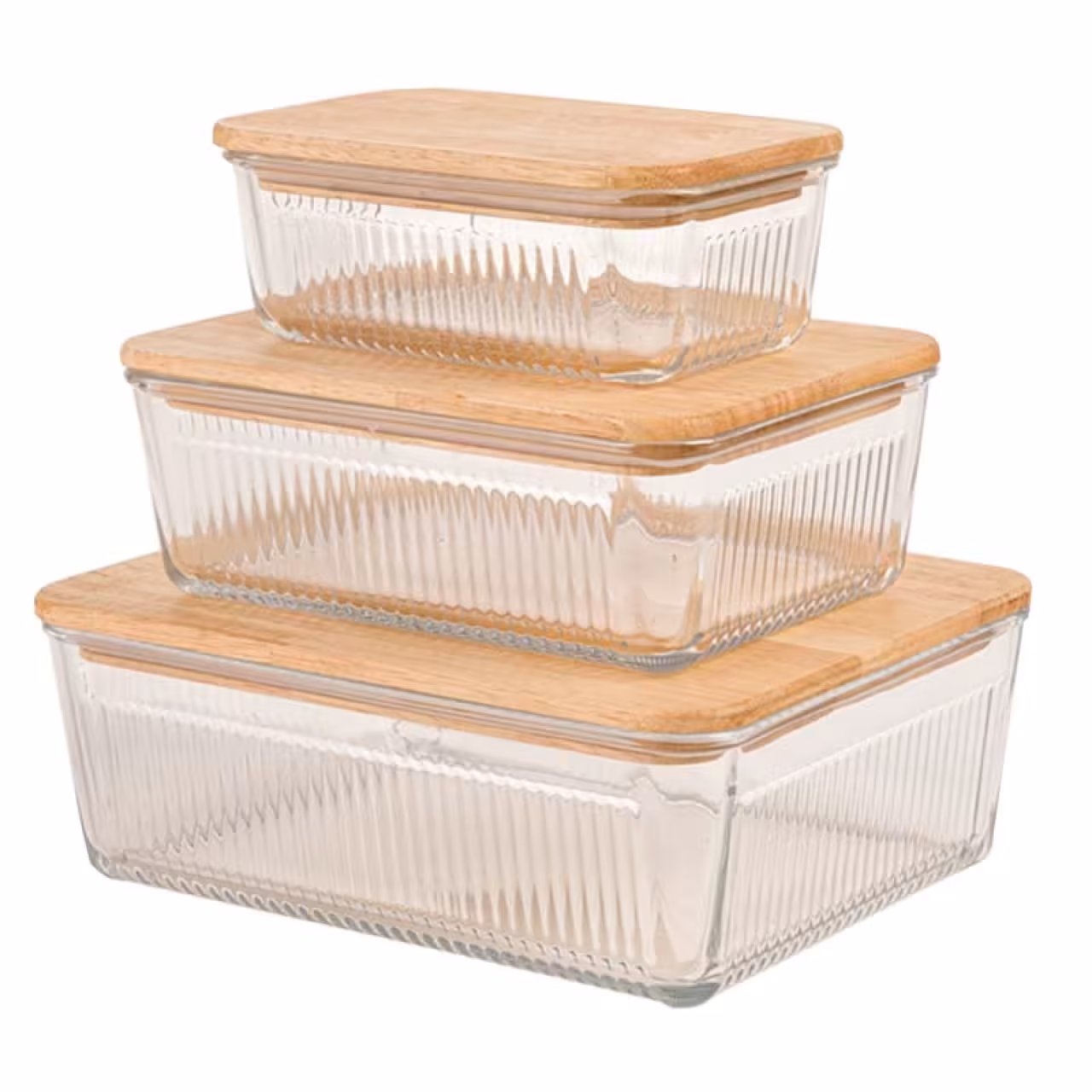 ظروف نگهدارنده 6 پارچه درب چوبی لیمون