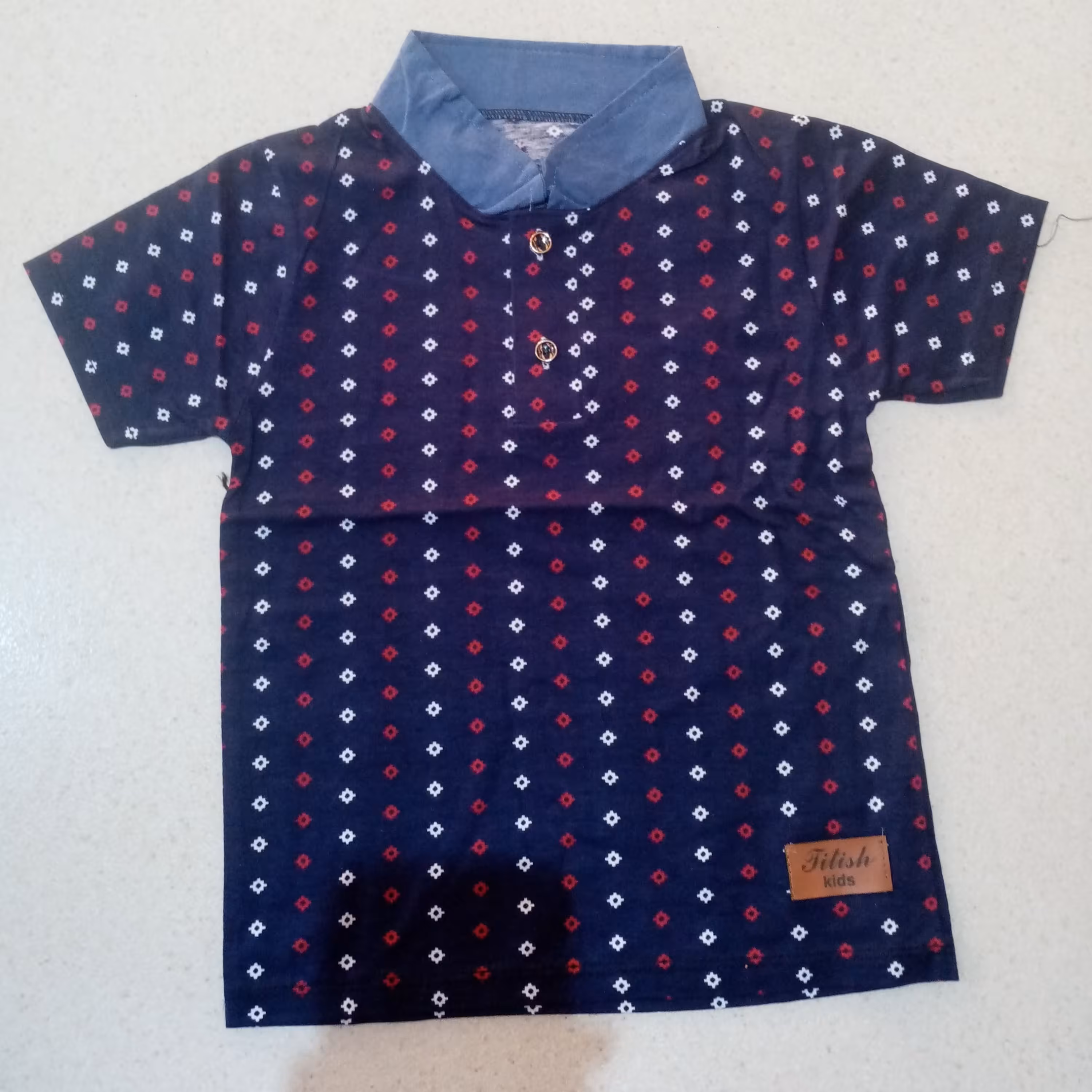 بلوز تک یقه ایستاده پسرانه45