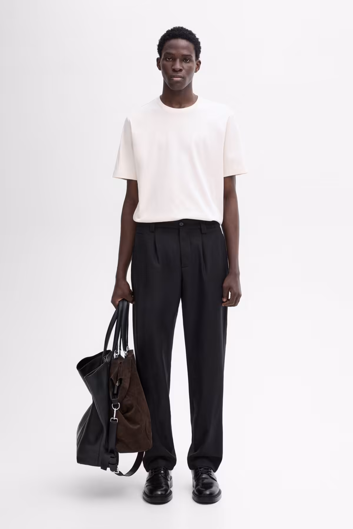 تی شرت مردانه برش بزرگ 100 ٪ پنبه Massimo Dutti