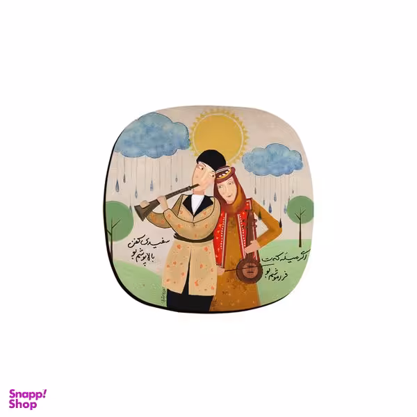 زیر لیوانی ترمه طراحان ایده مدل سفیدی کفن کد trm136