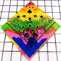 باندانا طرح اسکلتی پارچه رنگی نخی