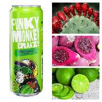 نوشیدنی انرژیزا فانکی مانکی funky monkey طعم کاکتوس و لیمو ( روسیه) 450میل