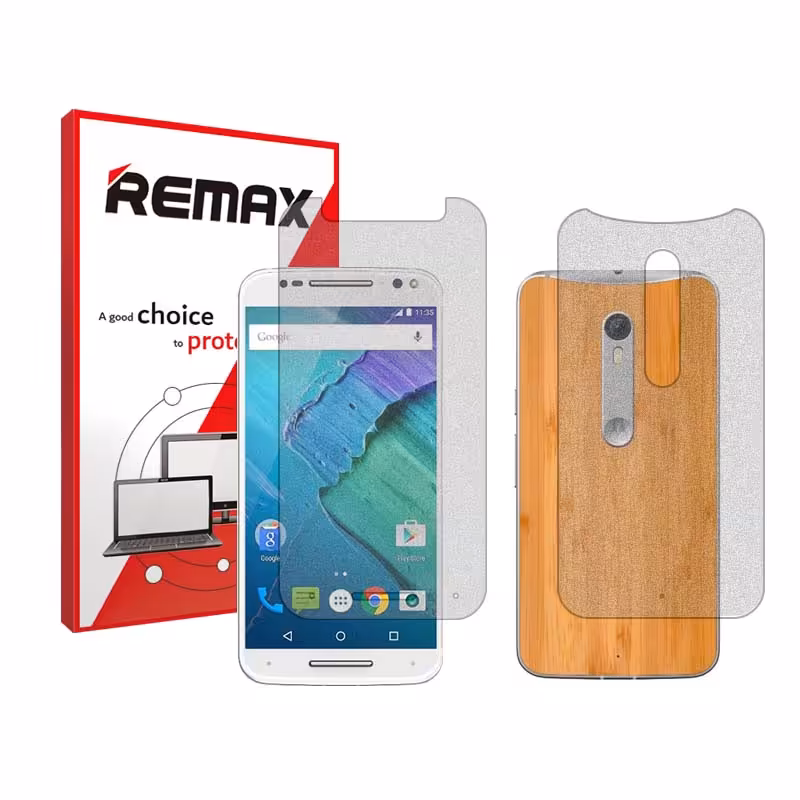 گلس صفحه نمایش و پشت گوشی موتورولا Moto X Style مدل مات برند ریمکس کد SS