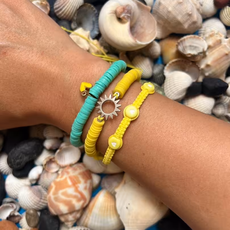 ست سه تایی دستبند قلب و خورشید 