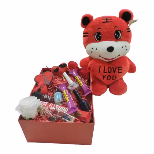 Box valentine باکس ولنتاین عروسک ببر قلبی