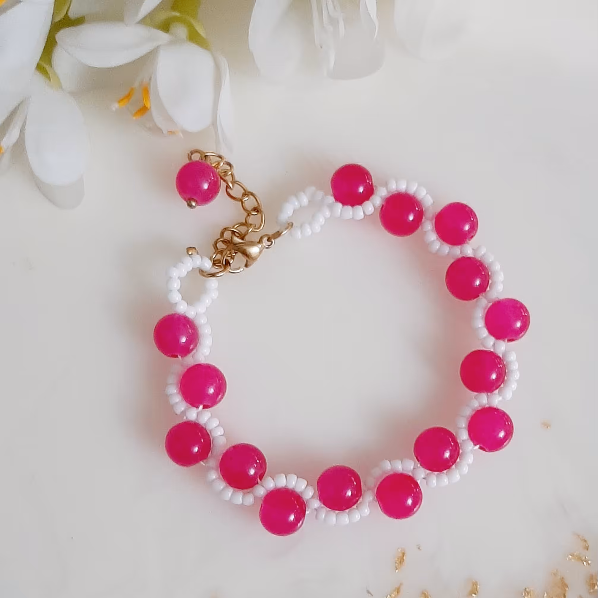 دستبند بافت مهره و منجوق 