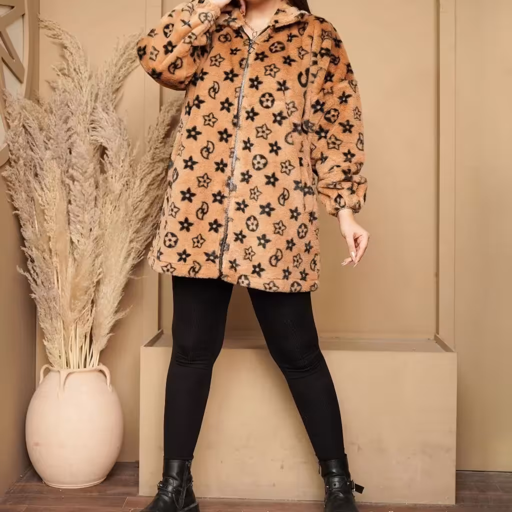 پالتو کاپشنی خرگوشی خز دار