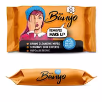 دستمال مرطوب بانیو مخصوص آرایش نارنجی بسته 25 عددی