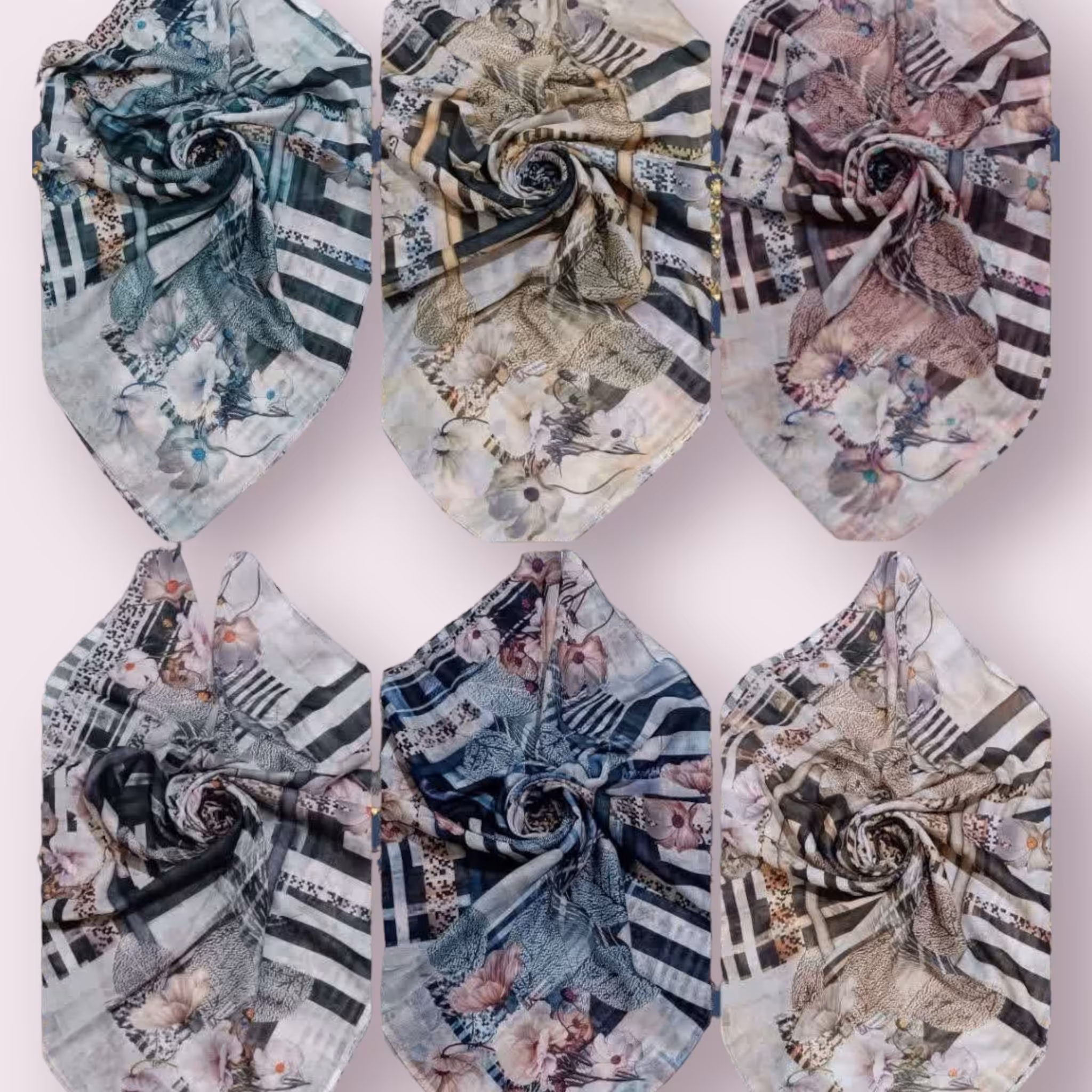 روسری نخی دور دوخت قواره 115