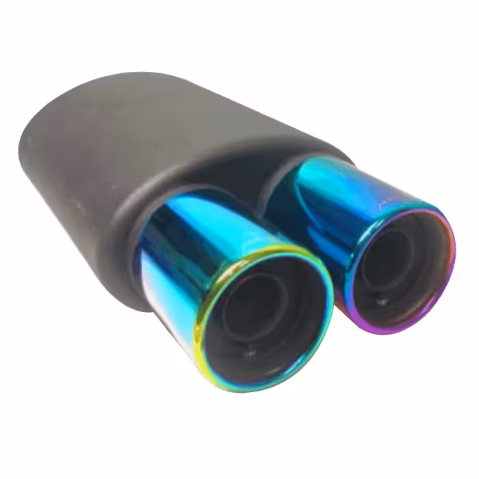 منبع اگزوز اسپرت جی اس (J.S) دو لول مدل 727 همراه با سایلسنر مناسب انوع خودرو