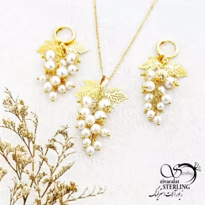 نیمست ysx آویز خوشه انگور طرح طلا کد 14506