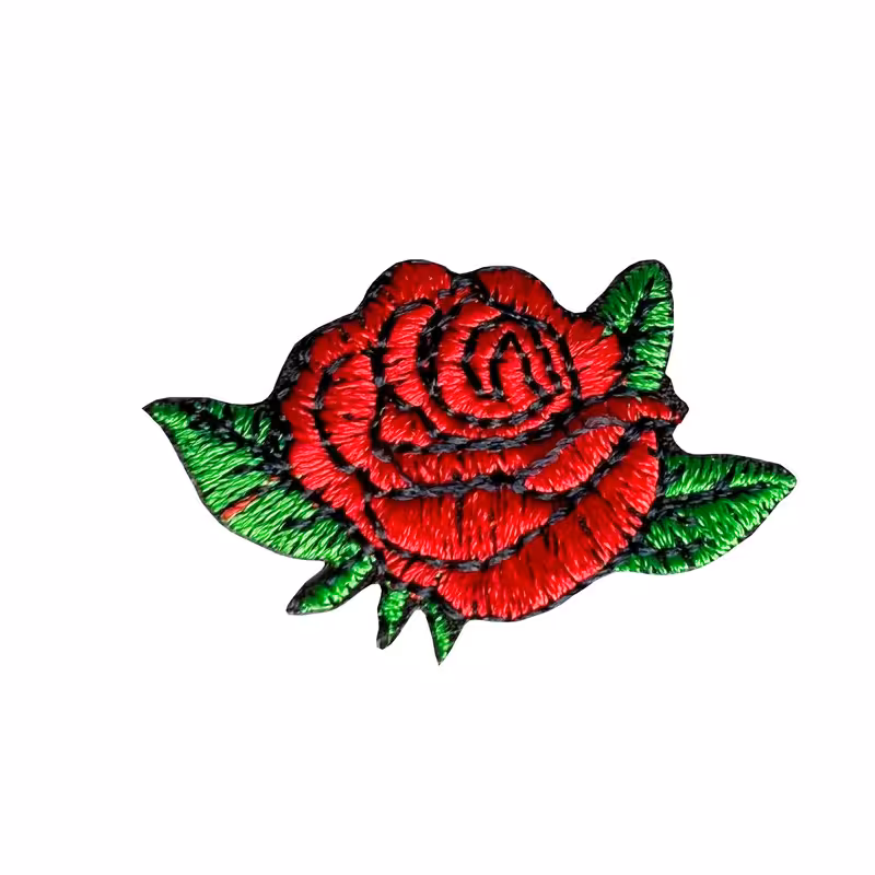 استیکر پارچه و لباس مدل گل رز بوته ای کد 3BAR