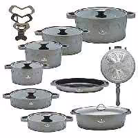 سرویس قابلمه 21 پارچ راکلند خاکستری لیانا(باضمانت نامه شرکتی)(ضدخش)متریال چدن بسیار باکیفیت